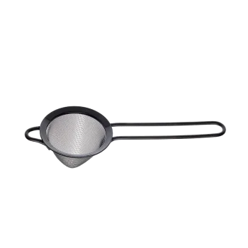 Barfly Fine Mesh Strainer - 3 1/2" Diam. Bowl - Black - Set of 6