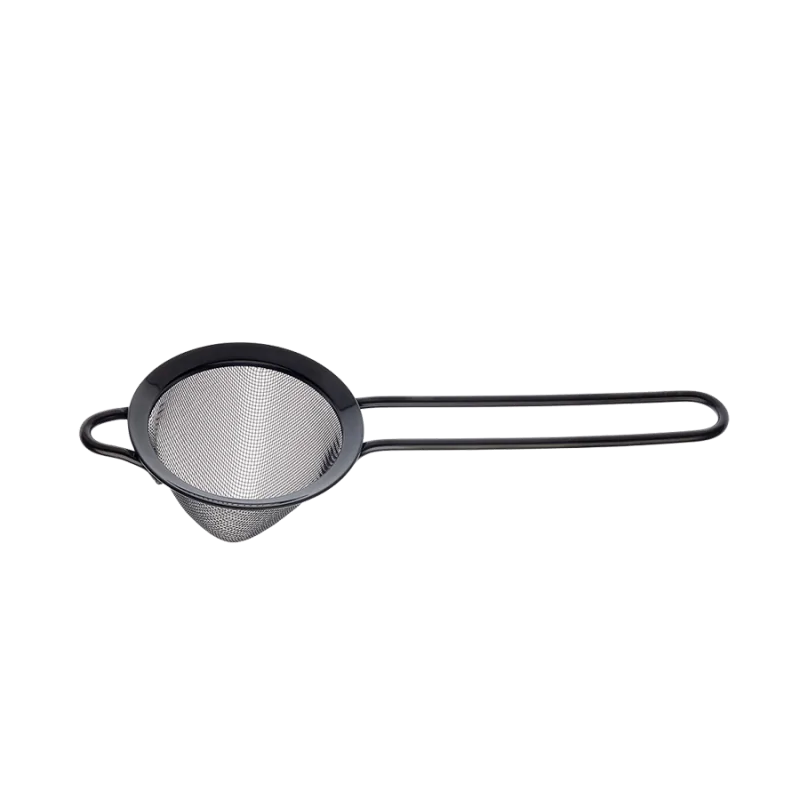 Barfly Fine Mesh Strainer - 3 1/2" Diam. Bowl - Black - Set of 6