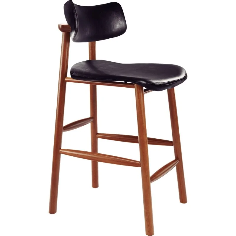Barstool Maruja Tauari Wood Black - 14.2" x 17.1" x 43.5" Barstool Maruja Tauari Wood Black - 14.2" x 17.1" x 43.5"