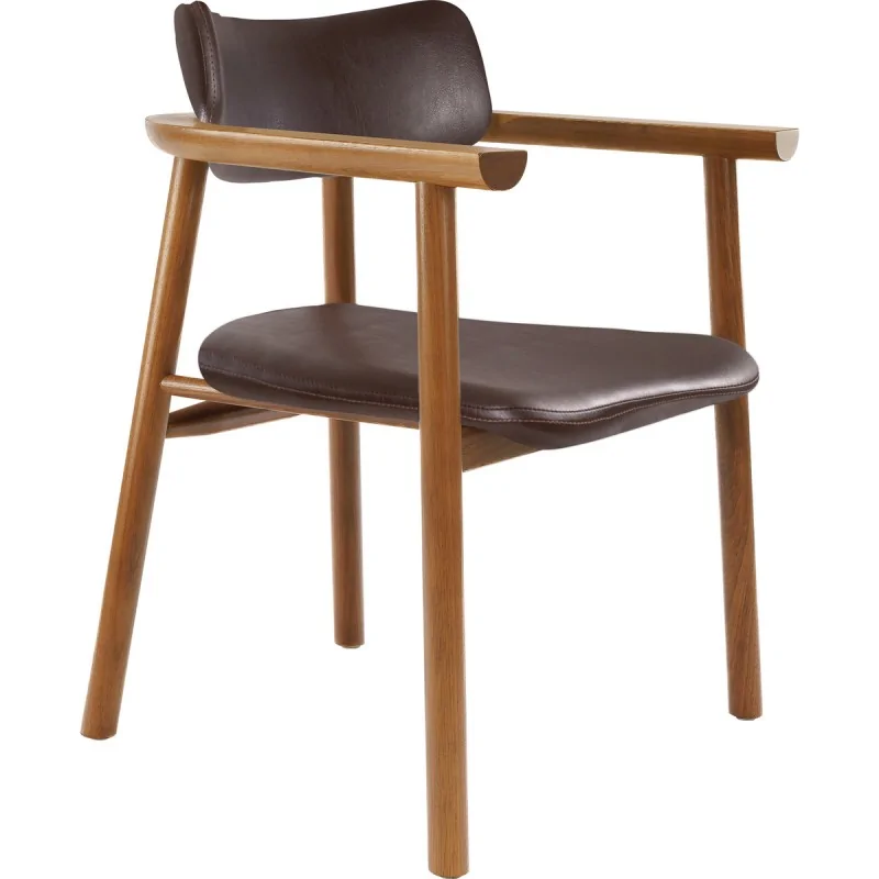 Armchair Tauari Wood Brown - 25.6" x 21.3" x 31.1"