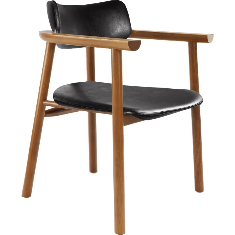 Armchair Tauari Wood Black - 25.6" x 21.3" x 31.1" Armchair Tauari Wood Black - 25.6" x 21.3" x 31.1"
