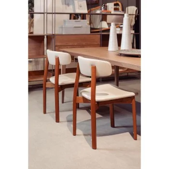 Chair Tauari Wood Beige - 19.7" x 20.9" x 31.5"