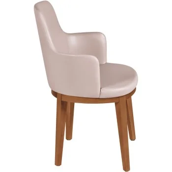 London Armchair Almond Upholstered Beige - Set of 2