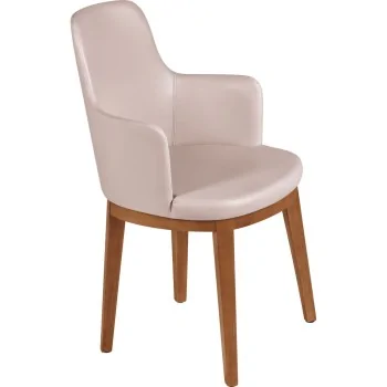 London Armchair Almond Upholstered Beige - Set of 2