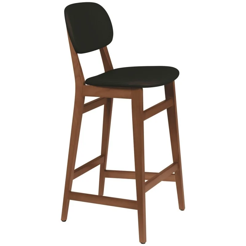 Tauari Almond Black Upholstered Chair London - 20.6" x 17.7" x 32.7" - Set of 2