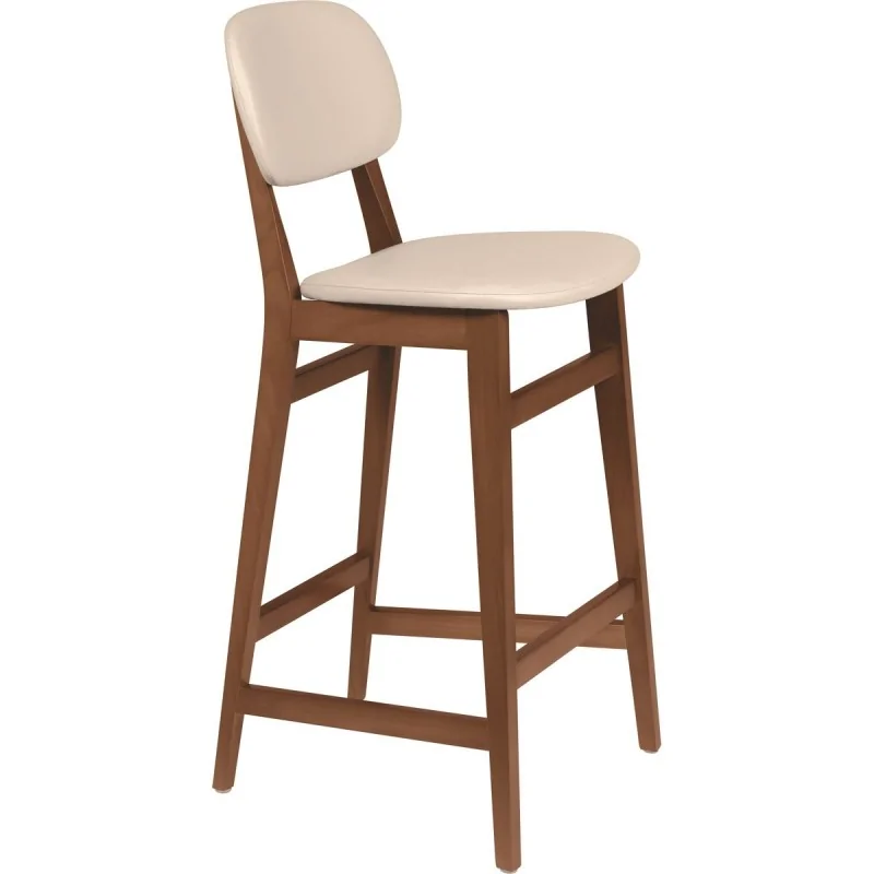 Bar Stool Tauari Almond Upholstered Beige London - 14.2" x 17.1" x 43.5" Bar Stool Tauari Almond Upholstered Beige London - 14.2" x 17.1" x 43.5"