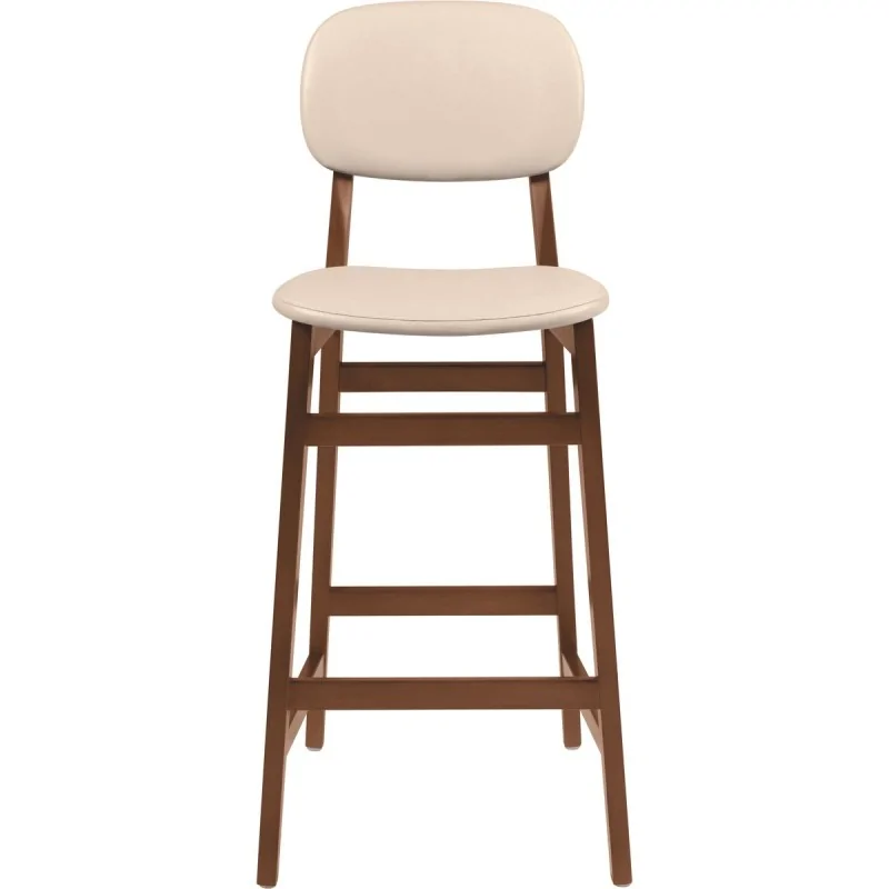 Bar Stool Tauari Almond Upholstered Beige London - 14.2" x 17.1" x 43.5" Bar Stool Tauari Almond Upholstered Beige London - 14.2" x 17.1" x 43.5"
