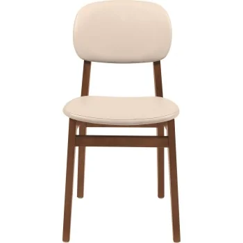 Tauari Almond Beige Upholstered Chair London - 20.6" x 17.7" x 32.7" - Set of 2