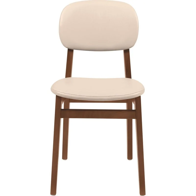 Tauari Almond Beige Upholstered Chair London - 20.6" x 17.7" x 32.7" - Set of 2 Tauari Almond Beige Upholstered Chair London - 20.6" x 17.7" x 32.7" - Set of 2
