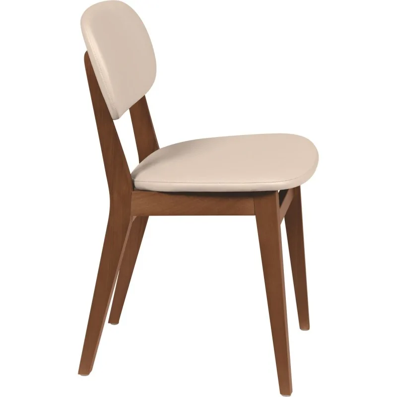 Tauari Almond Beige Upholstered Chair London - 20.6" x 17.7" x 32.7" - Set of 2 Tauari Almond Beige Upholstered Chair London - 20.6" x 17.7" x 32.7" - Set of 2