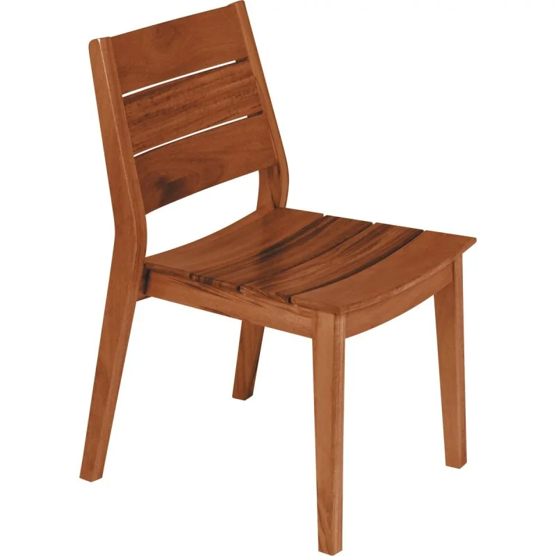 Armless Chair Tiger Wood Toscana - 21.8" x 19.5" x 32.2" Armless Chair Tiger Wood Toscana - 21.8" x 19.5" x 32.2"