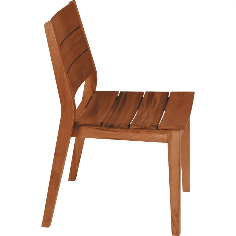 Armless Chair Tiger Wood Toscana - 21.8" x 19.5" x 32.2" Armless Chair Tiger Wood Toscana - 21.8" x 19.5" x 32.2"