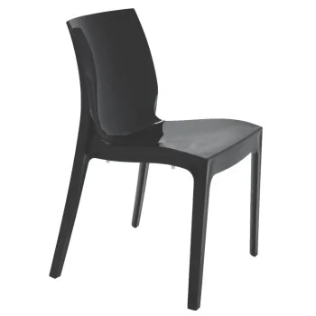 Poly Chair Black - 20.1" x 20.5" x 31.5" - Set of 4