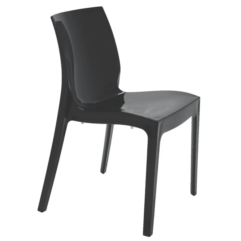Poly Chair Black - 20.1" x 20.5" x 31.5" - Set of 4