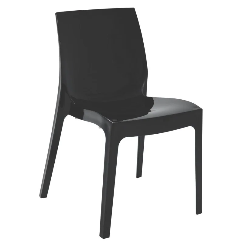 Poly Chair Black - 20.1" x 20.5" x 31.5" - Set of 4