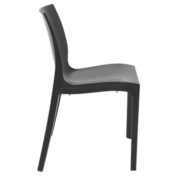 Poly Chair Black - 20.1" x 20.5" x 31.5" - Set of 4