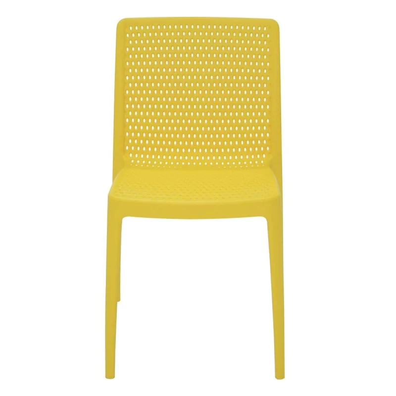Poly Chair Yellow - 21.3" x 20.1" x 32.5" - Set of 4