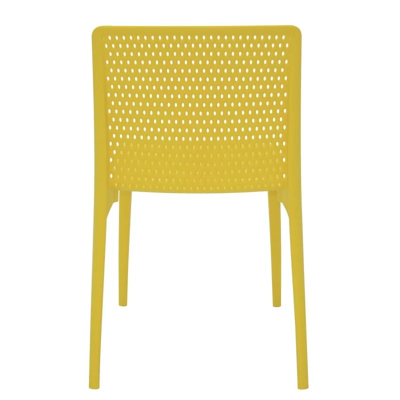 Poly Chair Yellow - 21.3" x 20.1" x 32.5" - Set of 4
