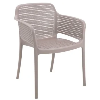 Poly Armchair Taupe - 21.9" x 24" x 31.5" - Set of 4