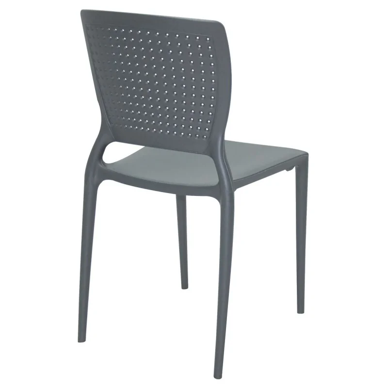 Chair With Dotted Backrest Gray - 20.1" x 21.3" x 32.5" - Set of 4
