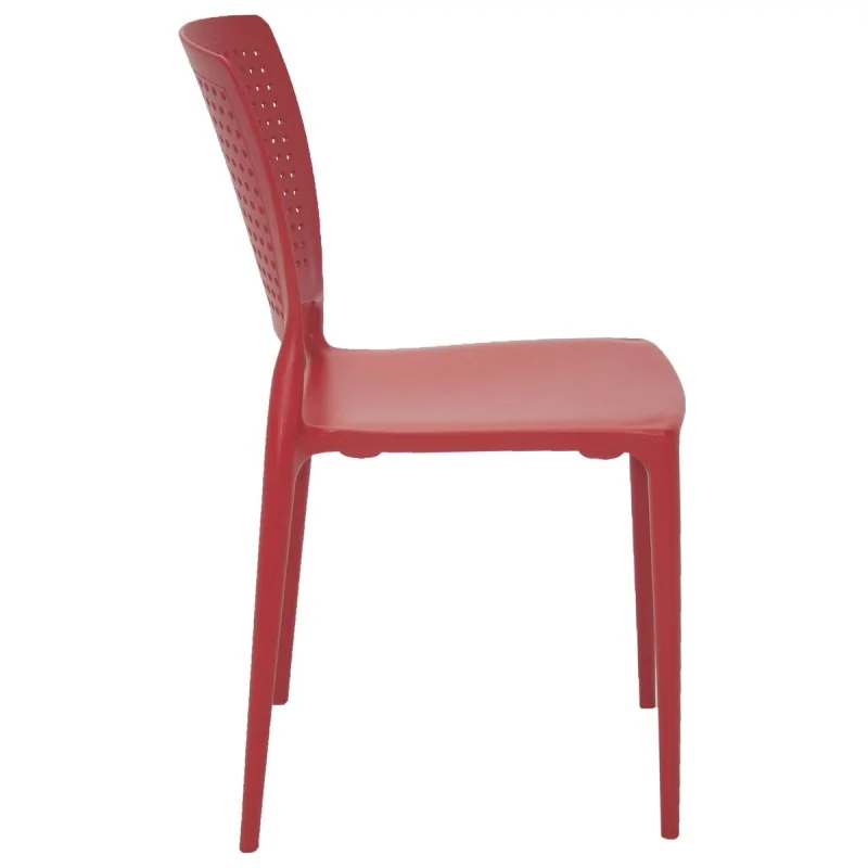 Chair With Dotted Backrest Red - 20.1" x 21.3" x 32.5" - Set of 4 Chair With Dotted Backrest Red - 20.1" x 21.3" x 32.5" - Set of 4