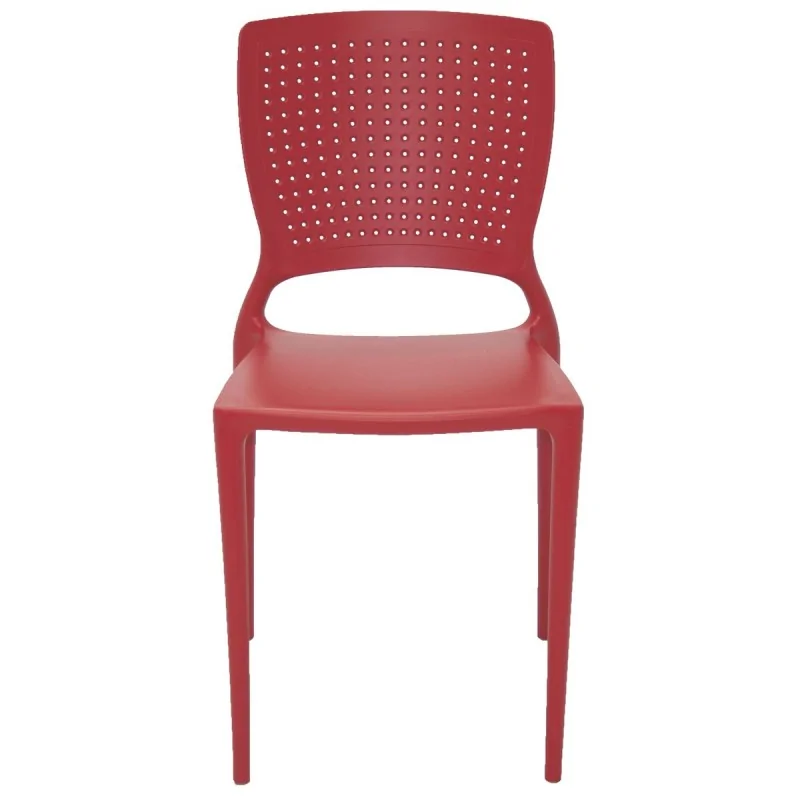 Chair With Dotted Backrest Red - 20.1" x 21.3" x 32.5" - Set of 4 Chair With Dotted Backrest Red - 20.1" x 21.3" x 32.5" - Set of 4