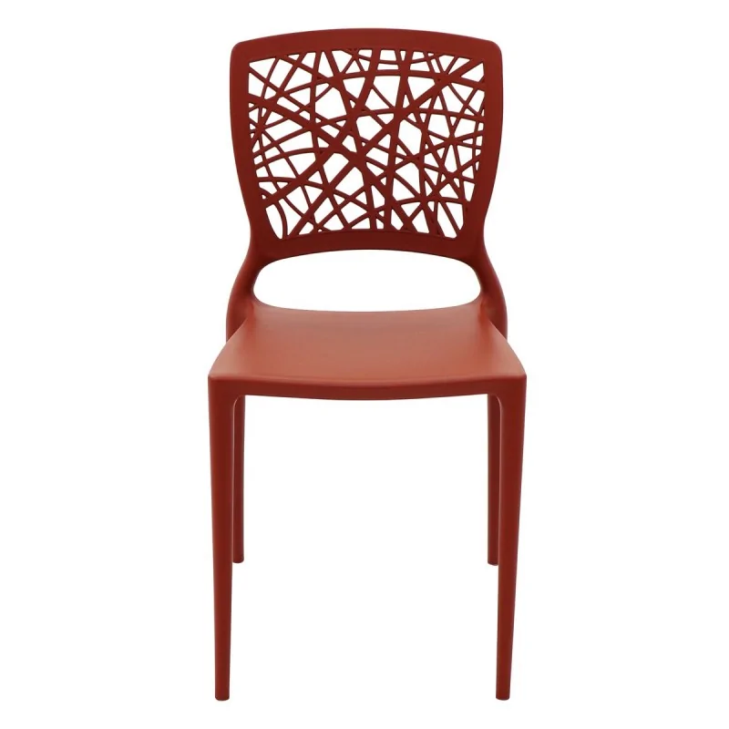Poly Chair Terracotta - 20.1" x 16.9" x 33.3" - Set of 4