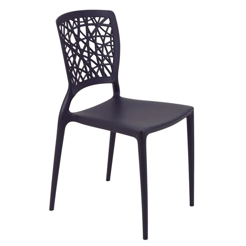 Poly Chair Dark Gray - 20.1" x 16.9" x 33.3" - Set of 4 Poly Chair Dark Gray - 20.1" x 16.9" x 33.3" - Set of 4