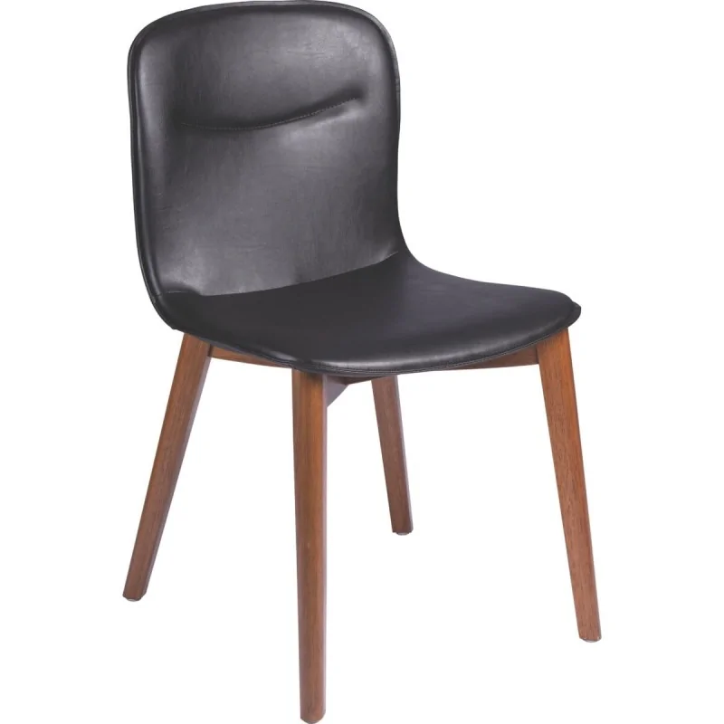 Chair Tauari Wood Black Upholstered - 19.3" x 21.9" x 33" - Set of 2