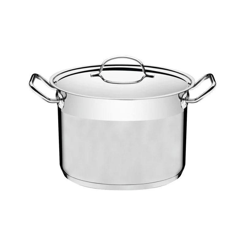 Tramontina Commercial 8 qt (7.8l) Stainless Steel Covered Stock Pot (Ø24 cm) - Triply Base - with Lid - Set of 4 Tramontina Commercial 8 qt (7.8l) Stainless Steel Covered Stock Pot (Ø24 cm) - Triply Base - with Lid - Set of 4