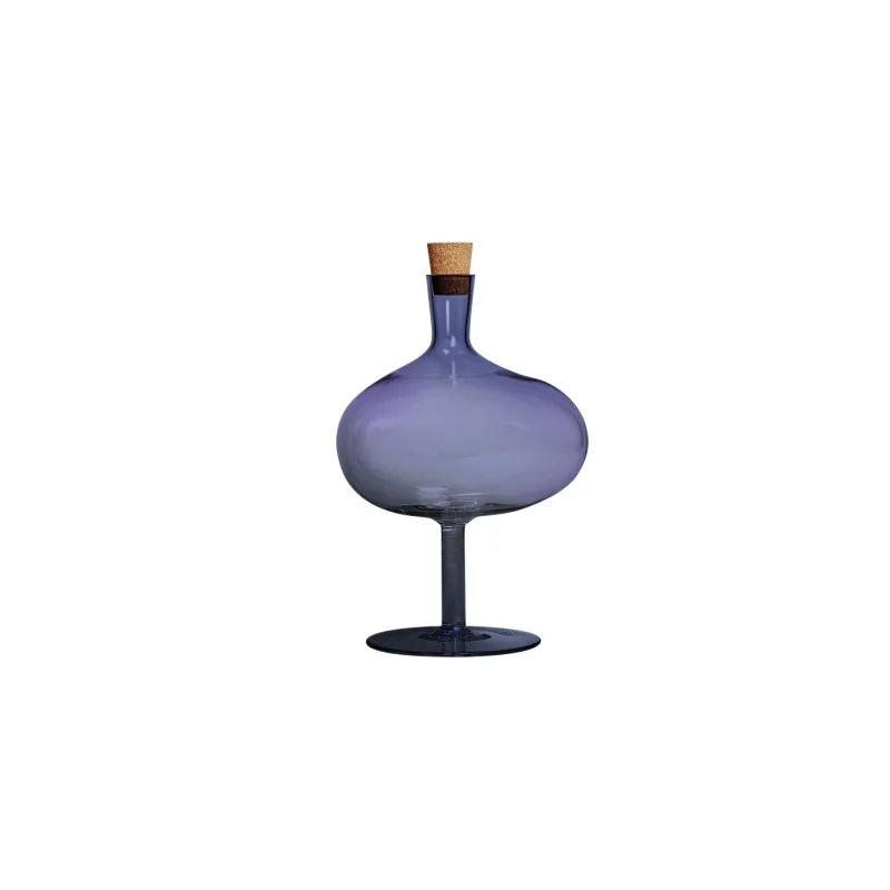 Kosta Boda Bod Glass Bottle Midnight Blue Large