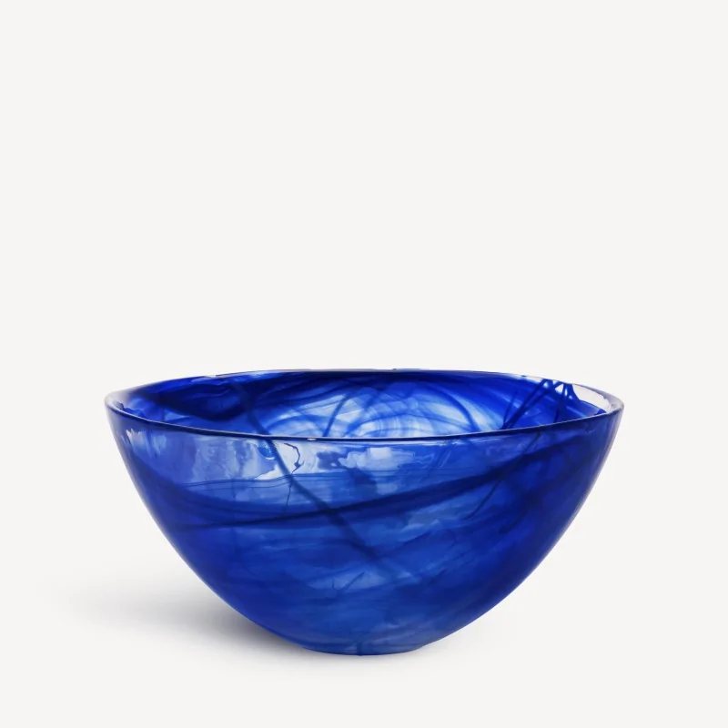 Kosta Boda Contrast Glass Bowl Blue/Blue Large Kosta Boda Contrast Glass Bowl Blue/Blue Large