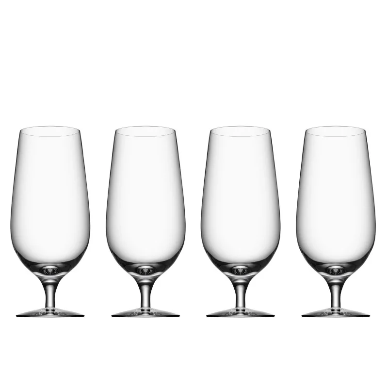 Orrefors Crystal Beer Lager - Set of 4
