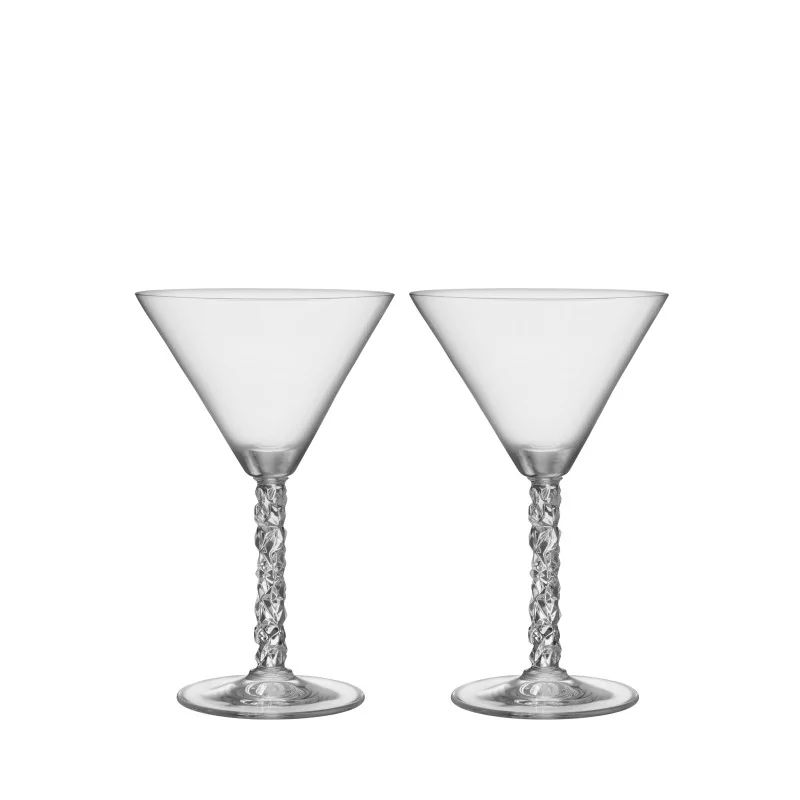 Orrefors Carat Crystal Martini - Set of 2 Orrefors Carat Crystal Martini - Set of 2