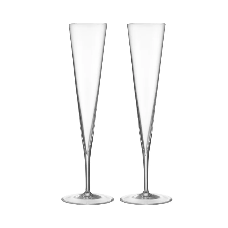 Orrefors Geometry Crystal Champagne - Set of 2 Orrefors Geometry Crystal Champagne - Set of 2