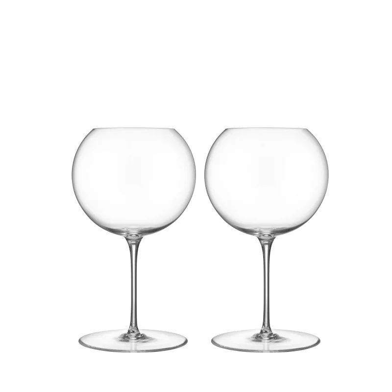 Orrefors Geometry Crystal Red Wine - Set of 2