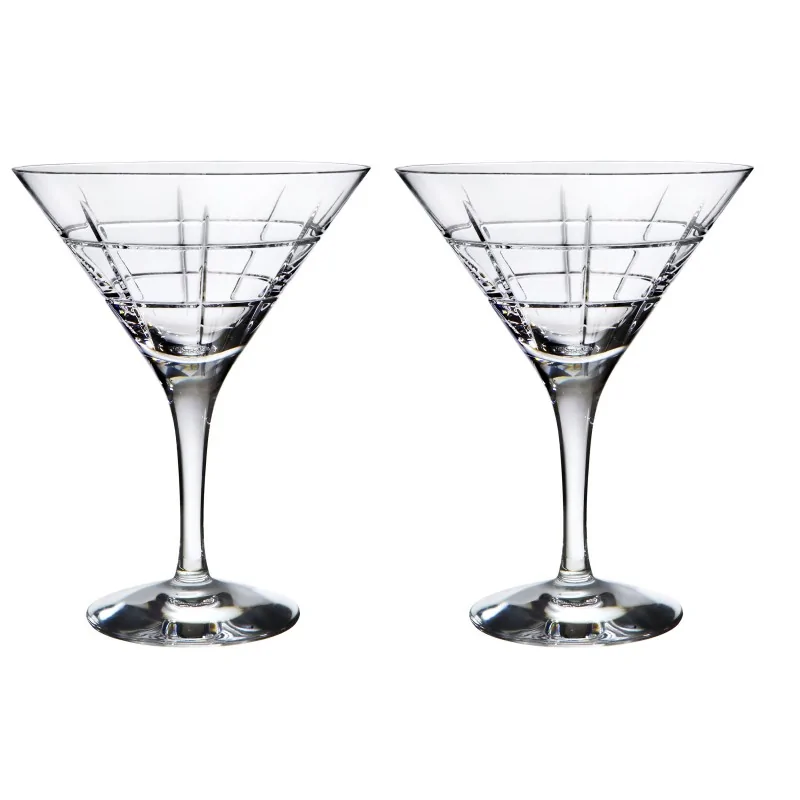 Orrefors Street Crystal Martini - Set of 2