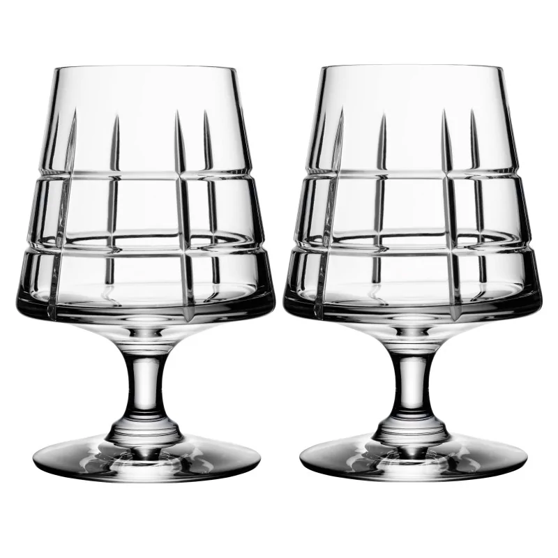 Orrefors Street Crystal Cognac Pair Orrefors Street Crystal Cognac Pair