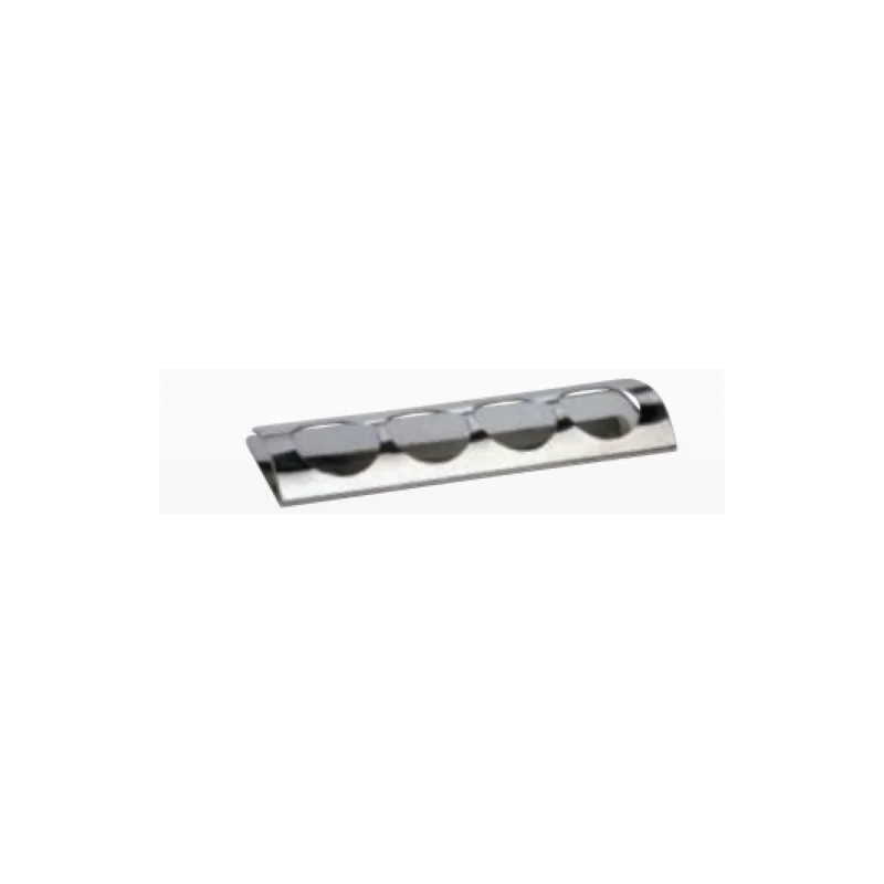 Elegant 18/10 Stainless Steel Tray - Mirror Polished - 24 x 7.5 cm (4-Hole Design)