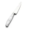 Bon Chef Steak Knife - 9.75"L - 5" Micro - Serrated Pointed Tip Blade - White Swirl Acrylic Handle - Set of 12