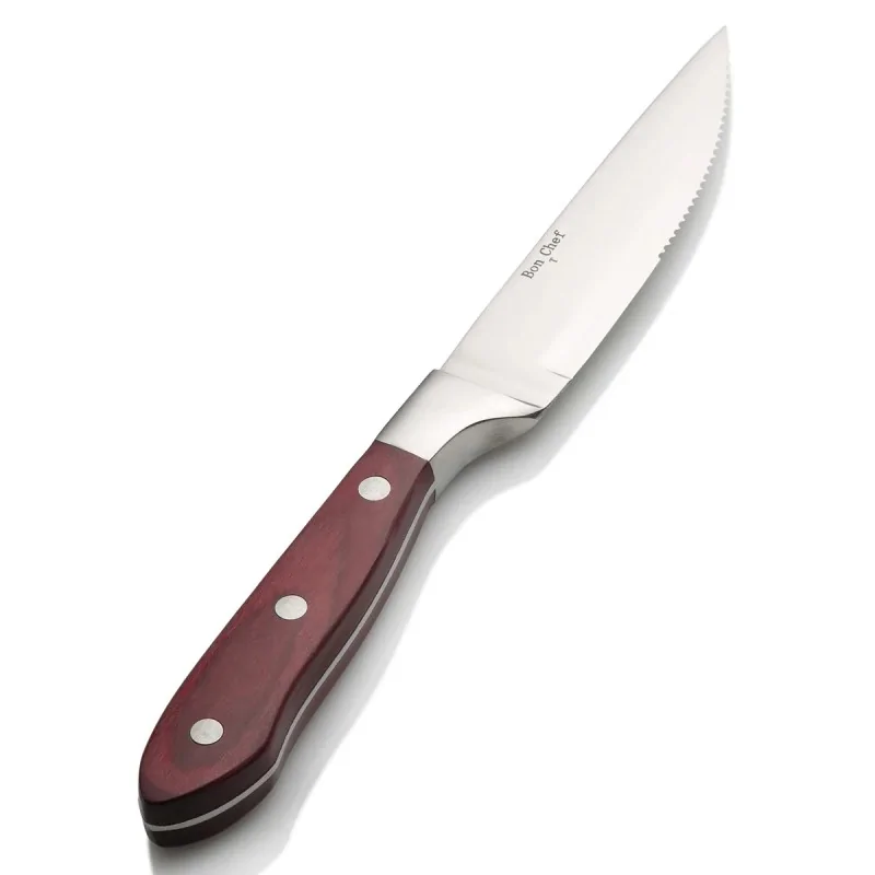 Bon Chef Gaucho Steak Knife - Pakka Wood Handle - Set of 12 Bon Chef Gaucho Steak Knife - Pakka Wood Handle - Set of 12