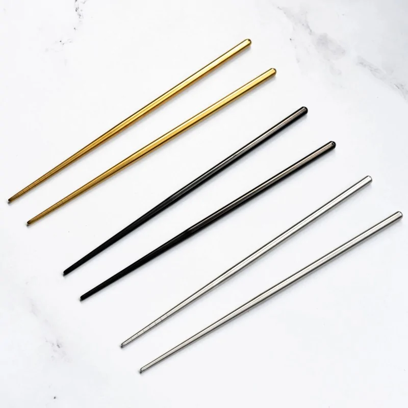 Bon Chef Chopsticks - 9" - 18/8 Stainless Steel - Gold Mirror Finish - Set of 12 Bon Chef Chopsticks - 9" - 18/8 Stainless Steel - Gold Mirror Finish - Set of 12