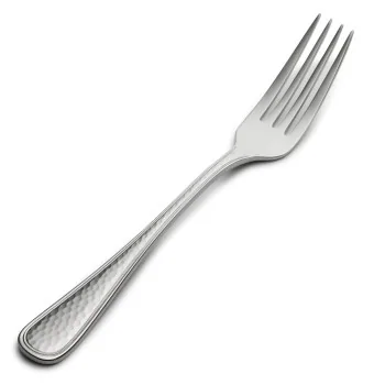 Bon Chef Positano Euro Dinner Fork - 8.1" - Hammered Finish - Set of 12