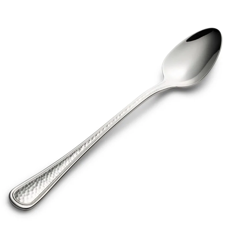 Bon Chef Positano Iced Teaspoon - 7.2" - Hammered Finish - Set of 12