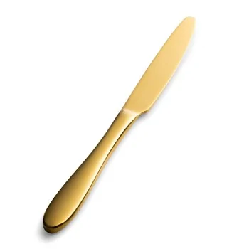 Bon Chef Luce Bread & Butter Knife - 6.93" - Solid Handle - Gold Mirror Finish - Set of 12