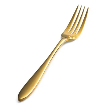 Bon Chef Luce Salad/Dessert Fork - 6.93" - Gold Mirror Finish - Set of 12