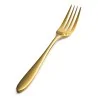 Bon Chef Luce Salad/Dessert Fork - 6.93" - Gold Mirror Finish - Set of 12