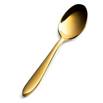 Bon Chef Luce Teaspoon - 6.3" - Gold Mirror Finish - Set of 12