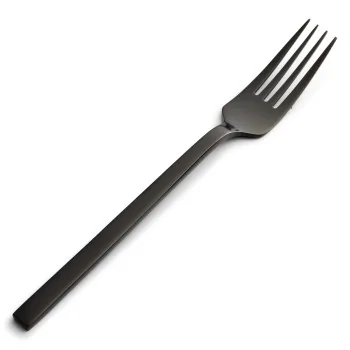Bon Chef Milan European Dinner Fork - 8.25" - Black PVD Matte - Set of 12
