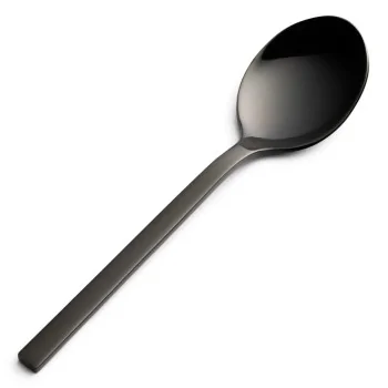 Bon Chef Milan Teaspoon - 5.5" - Black PVD Mirror Finish - Set of 12